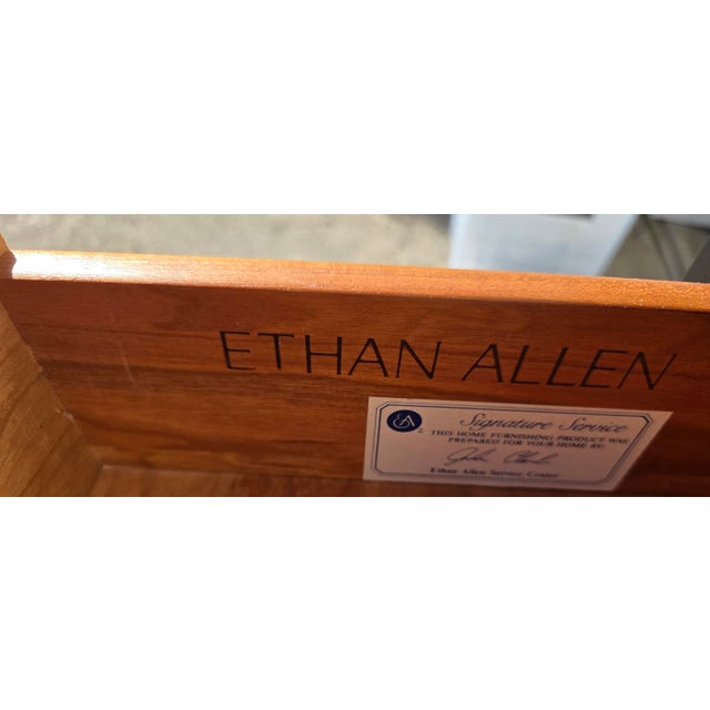 1990s Ethan Allen American Impressions Nightstand End Side Table Mission Arts Crafts For Sale - Image 11 of 12