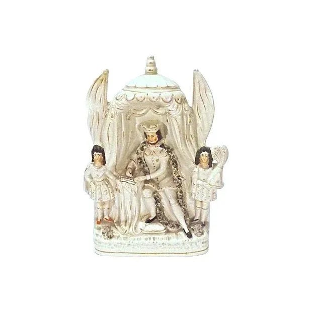 Staffordshire Antique King John Signing Magna Carta Figurine For Sale - Image 4 of 4