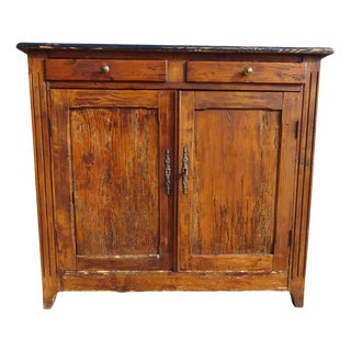 Vintage Parisian Pine Buffet, 1890s For Sale