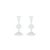 Illuminate your space with this exquisite clear glass taper candle holder, featuring a captivating bell-inspired cup...