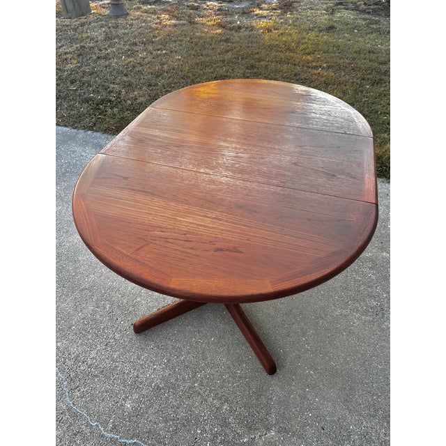 Mid Century Danish Modern Extendable Teak Dining Table | by Sun Cabinet For Sale - Image 12 of 18
