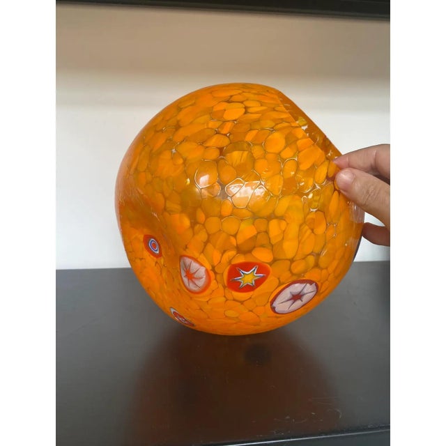 Italian Artistic Murano Glass Vase with Murrine by Simoeng For Sale - Image 6 of 8