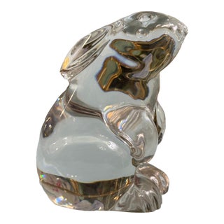 Baccarat Crystal Bunny Rabbit Figurine For Sale
