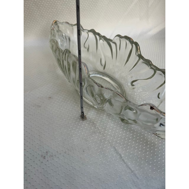 Up for consideration is a beautiful glass detailed oblong catchall/vase. This would look lovely in your home and it is a...