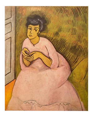 1954 After Raoul Dufy "Woman in Rose", First Edition Offset Lithograph