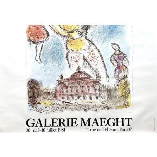Paris Opera Maeght Poster by Marc Chagall For Sale - Image 6 of 7