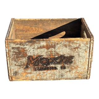 Moxie! Early 20th C. Wooden Soft Drink Shipping Crate - Maine / Pennsylvania For Sale