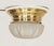 Art Nouveau – Art Deco Ceiling Lamp Brass ceiling lamp made around 1915/20. Step-shaped brass body mounted on a white...