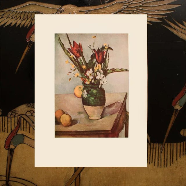 1950s After Paul Cezanne "Tulips and Apples", 1st Edition Cottage Style Photogravure For Sale - Image 4 of 6