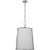 Carrier & Company for Visual Comfort Signature Hastings Medium Pendant in Polished Nickel with White Shade For Sale