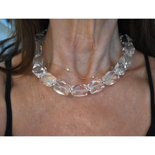 Sterling Silver Paola Valentini Rock Crystal Chunky Nugget Necklace For Sale - Image 15 of 18