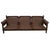 1960s Three-Seater Leather Sofa with Brown Tufting, 1970s For Sale - Image 5 of 6