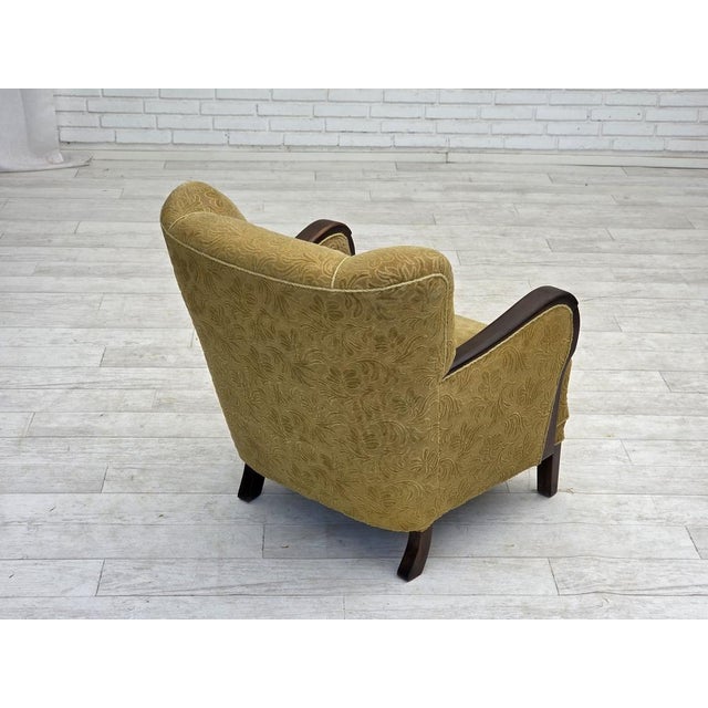 Vintage Danish Lounge Chair in Dark Beech, 1950s For Sale - Image 14 of 18