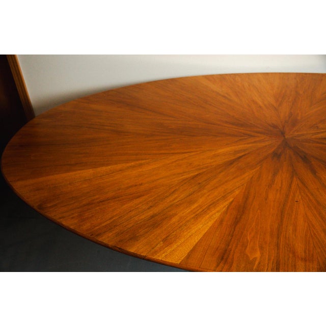 1950s Attributed to Osvaldo Borsani for Stow Davis Sunburst Oval Dining Table For Sale - Image 10 of 18