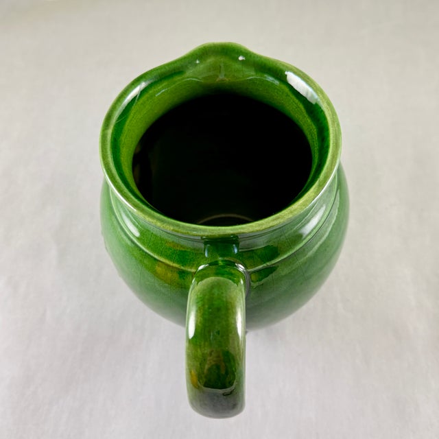 2000 - 2009 Italian Vintage Green Pottery One Liter Pitcher For Sale - Image 5 of 7
