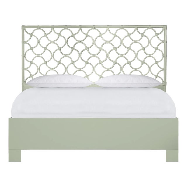 Mar Platform Bed King, Celery Green For Sale