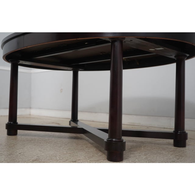 Neoclassical Baker Mahogany Barbara Barry Oval Dining Table For Sale - Image 3 of 18