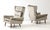 Svend Skipper Svend Skipper High Back Lounge Chairs in Barbara Barry Couture Fabric For Sale - Image 4 of 12