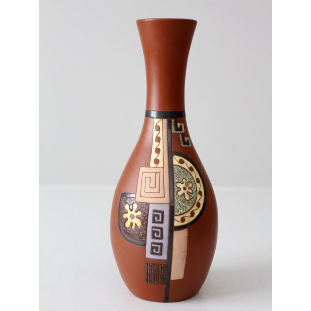 Mid-Century Modern Vintage Gom Viet Pottery Vase For Sale - Image 3 of 10