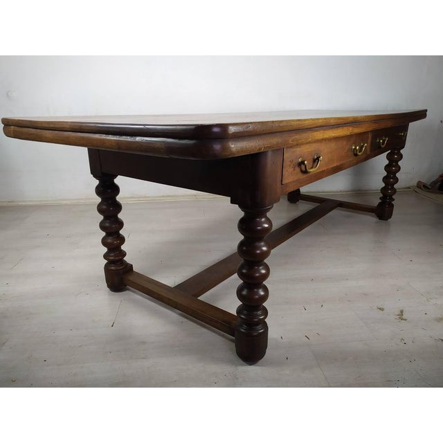 Walnut Craft Dining Table For Sale - Image 5 of 18