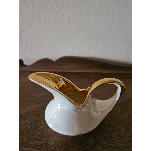 Vintage Pearl China Company Mini Opalescent Ceramic Sugar and Creamer Set For Sale - Image 10 of 11