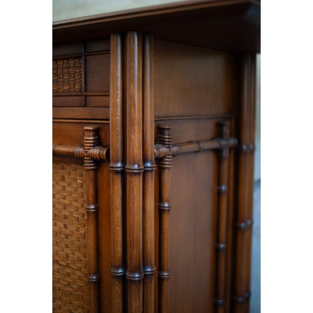 Vintage Sideboard in Faux Bamboo, 1980s For Sale - Image 4 of 9