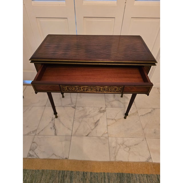 Antique Francois Linke Attributed Flip Top Exotic Table For Sale - Image 10 of 18