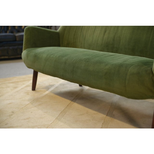 Vintage Green Velvet Sofa, 1960s For Sale - Image 6 of 15