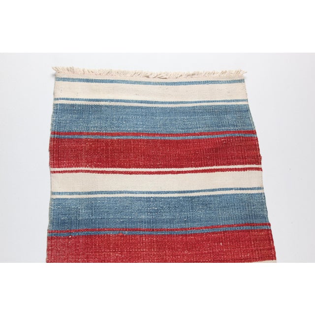 1980s Handmade Vintage Stripe Design Runner Kilim -2' X 10' 1'' For Sale - Image 4 of 9
