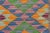 1990s Rustic Turkish Hand-Woven Kilim Rug - 2'5'' X 3'1'' For Sale - Image 5 of 9