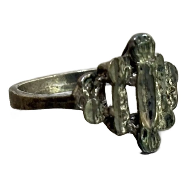 Brutalist Sterling Silver Ring For Sale