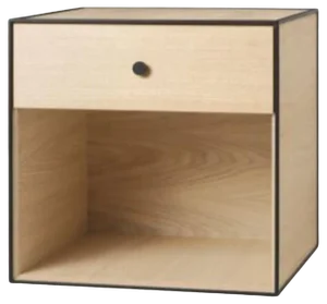 49 Oak Frame Box with 1 Drawer by Lassen