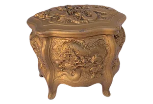Antique Gold Dragon Chinosiere Chest