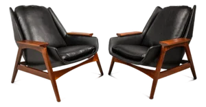 Mid-Century Modern Model 800 Malabar Lounge Chairs Attributed to Mel Abitz for Galloway's, Usa, C. 1959 - Set of 2