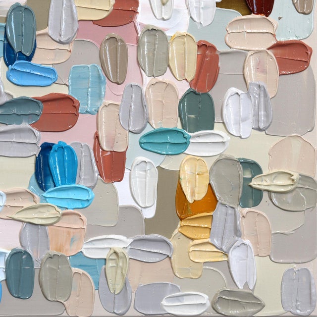2020s Floating - Original Textural Abstract Acrylic Painting on Canvas by Shiri Phillips For Sale - Image 5 of 9