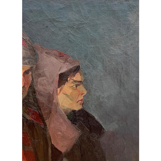 Campaign Soviet Art Battle Painting, Ukrainian Artist, 1960s Oil on Canvas 120-90 For Sale - Image 3 of 6