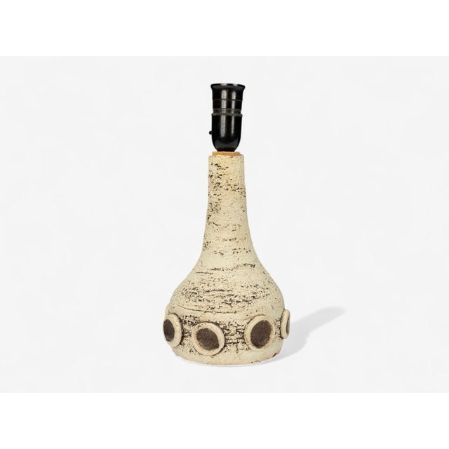 Danish Modern, Crackle Stoneware, Table Lamp, Denmark, 1970s For Sale - Image 4 of 6