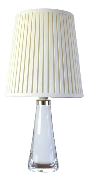 Scandinavian Modern White Glass Table Lamp by Carl Fagerlund for Orrefors