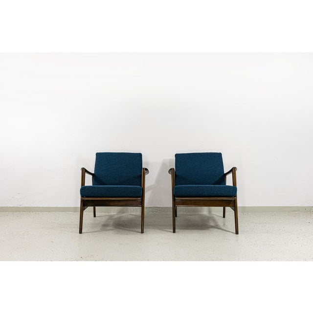 Blue Vintage Armchairs from SFM, Poland, 1960s, Set of 2 For Sale - Image 8 of 15