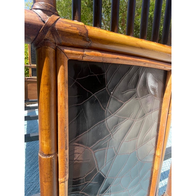 Wood Baker Furniture Rattan King Size Bed, Coastal British Colonial Style For Sale - Image 7 of 14