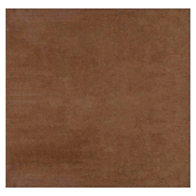 Contemporary Brown Handmade Mohair Rug by Doris Leslie Blau For Sale