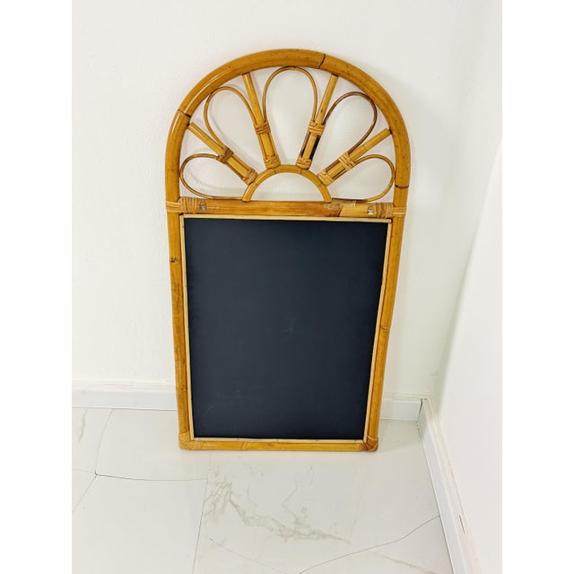 Bamboo Wall Mirror, Italy, 1970s For Sale - Image 10 of 11