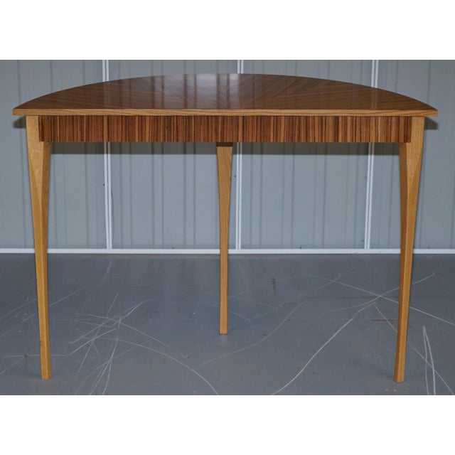 Zebrano Wood Demi-Lune Console Tables from Bevan Funnell, Set of 2 For Sale - Image 12 of 15