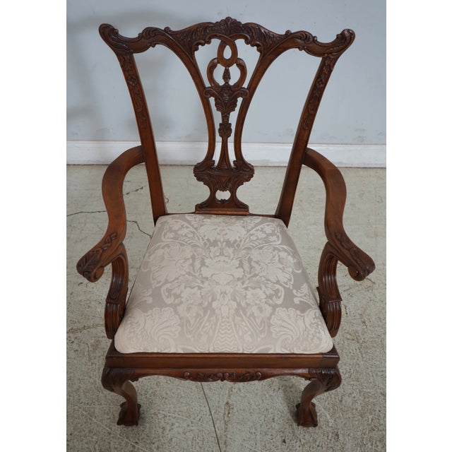 Age: Approx: 20 Years Old Details: Solid Mahogany Ball & Claw Feet High Quality Construction 18 C. Design Chippendale...