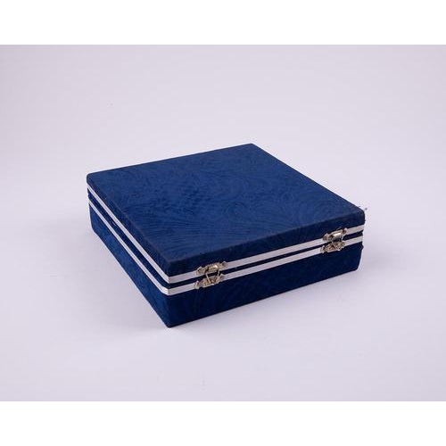 Marble Chess Game in Blue Velvet Box, 1900s For Sale - Image 4 of 14