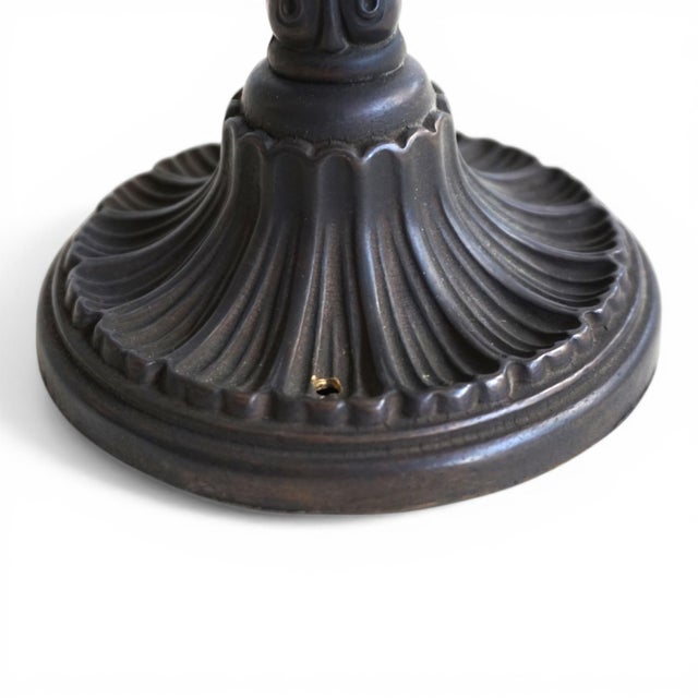 Metal Art Nouveau Brass and Glass Wall Lamps, 1980s, Set of 2 For Sale - Image 7 of 17