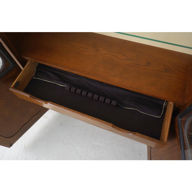 1970s Baker Country French Oak China Cabinet For Sale - Image 5 of 18