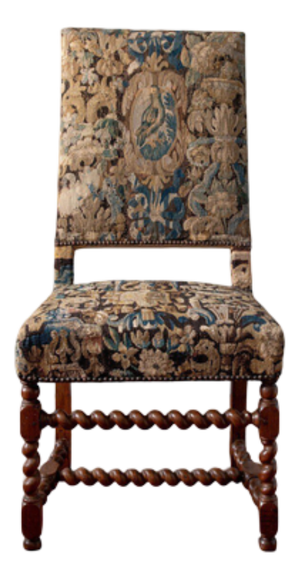17th Century Louis XIII French Side Chair with Tapestry from Aubusson