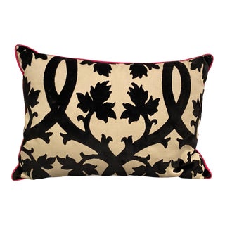 Osborne & Little Black & White Patterned Pillow For Sale