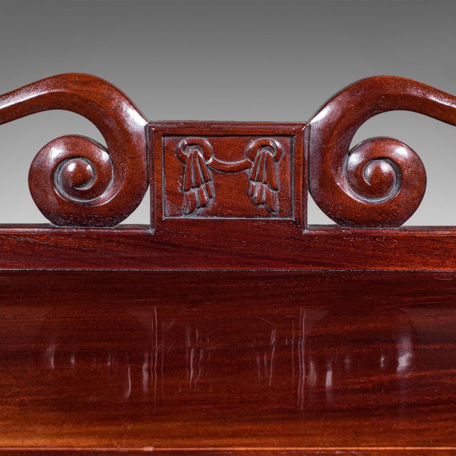 Vintage Waterfall Bookcase, English, Whatnot, Book Shelf Stand, Regency Revival For Sale - Image 9 of 12